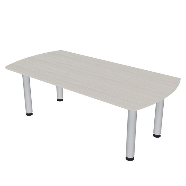 33.5 in W, 59.5 in L, 29 in H, Engineered Wood Top, Ivory